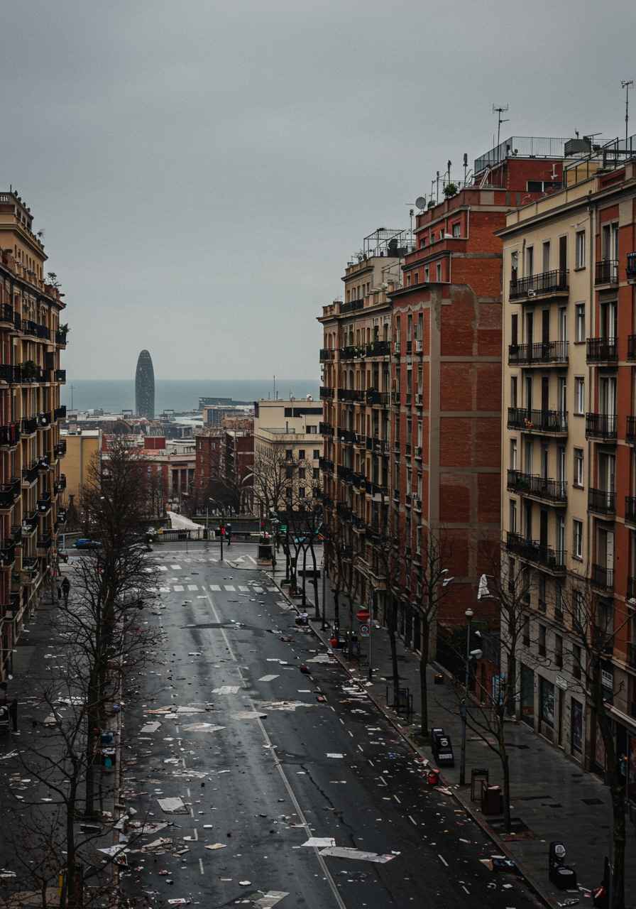 La última luz sobre Montjuïc relato de Barcelona