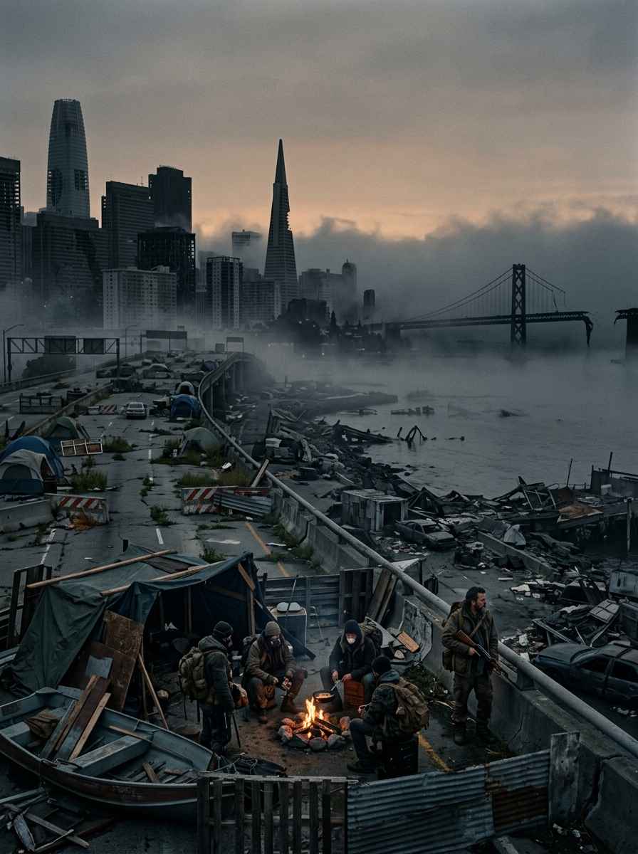 Portada del relato Luces en la Niebla: Un Resplandor en la Bahía